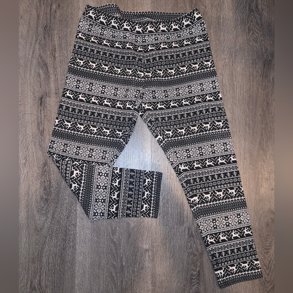 Reindeer Pattern Pants